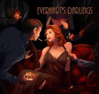 Everhart's Darlings This is Vivian, my OC. She's quite open as a person, and has a fair share of lovers. I love the imagery of people "fighting" to light a woman's cigarette.