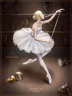 Exhibit A-Star A piece from 2021 of my OC Virginia in her youth, who later burned out of ballet and developed an eating disorder. She eventually recovered, but never danced again.