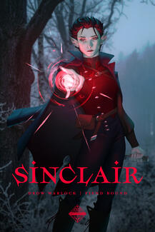Sinclair Turned my character, Sinclair, into a drow for a friend's DnD campaign.