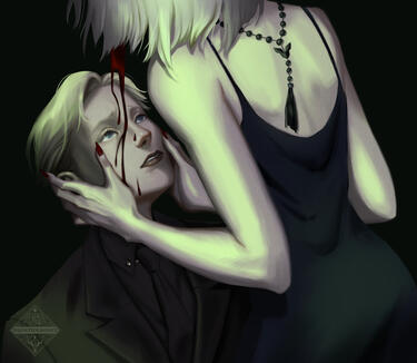 Her Warmth Mild horror-inspired piece done based on an old doodle in my sketchbook.