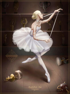 Exhibit A-Star A piece from 2021 of my OC Virginia in her youth, who later burned out of ballet and developed an eating disorder. She eventually recovered, but never danced again.