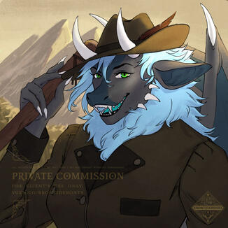 Coloured Commission for "N" A headshot of the character wearing 1910's hiking gear.