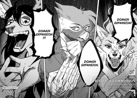 Comic Commission for "O" A redraw of a manga page featuring the client's and their friend's characters.
